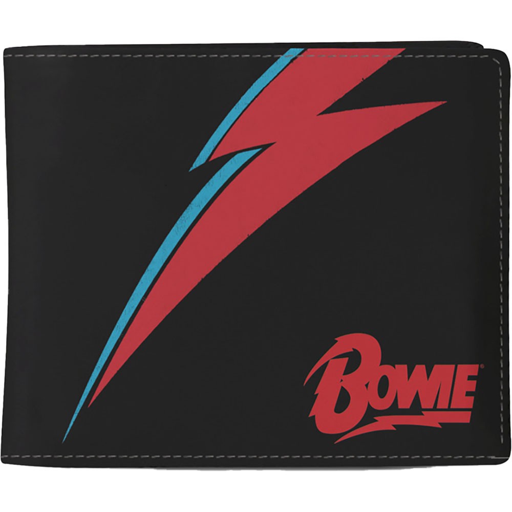 Rocksax Unisex True Black David Bowie Wallet - Lightning Black In - Image 2
