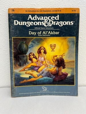 Dungeons and Dragons 1e I9 Day of Al'Akbar Module TSR 9178 w/Map (COMPLETE)