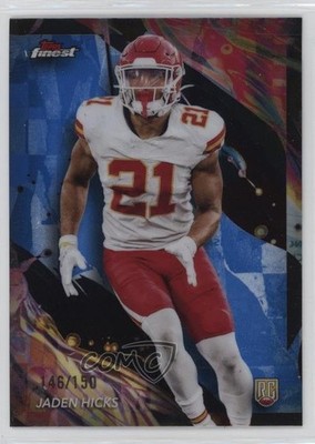 2024 Topps Finest Uncommon Blue Refractor 146/150 Jaden Hicks #169 Rookie RC m5e
