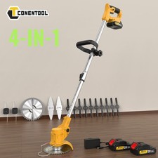 4-in-1 Cordless Grass Trimmer Strimmer Adjustable Lightweight 2 Battery 3 Colour