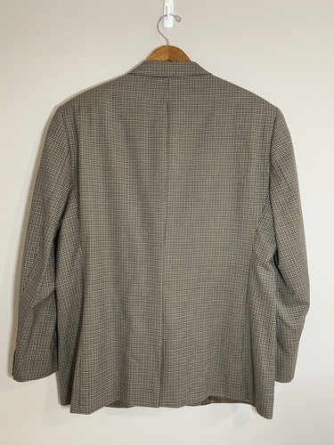 Cremieux Ing Loro Piana Sport Coat Mens 46R Brown Plaid Jacket Wool Blazer - Picture 2 of 7