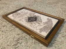 Harry Potter The Marauders map and Noble collection display case