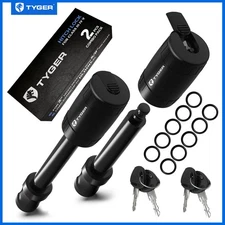 TYGER Solid Hitch Pin Lock (2 Pack) for 5/8" Holes on 2" Receiver Class III IV V