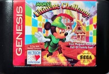 Rare Vintage Sega Genesis Disney Mickeys Ultimate Challenge Game Tested & Clean!