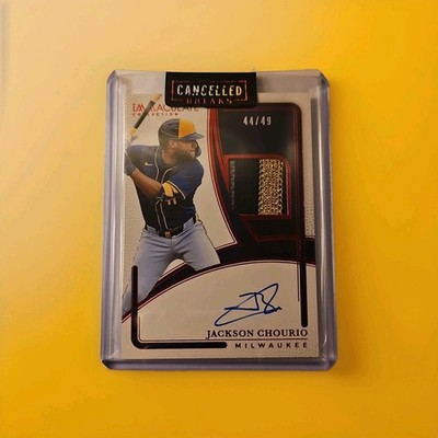 2024 Panini Immaculate Collection Prospect Patch Autograph Jackson Chourio 44/49