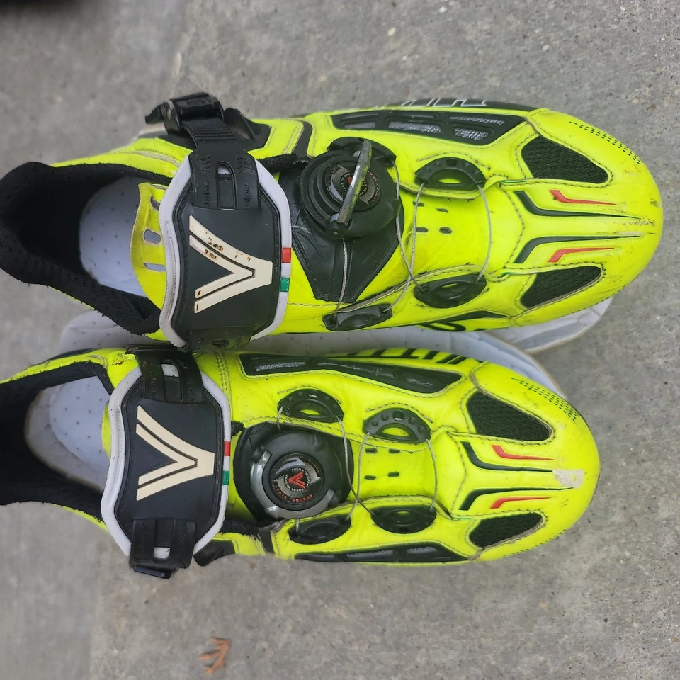 Zapatos Bicicleta Bicicleta Bicicleta de Montaña SPD Vittoria Rock MTB Vibram Amarillo Carbono Fluorescente Foto 4 de 4