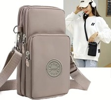 New Women Mobile Phone Bag Nylon Cell Phone Bag Coin Purse Strap Shoulder Bag