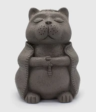Zen Garden Cat Resin Figurine 9 Inches