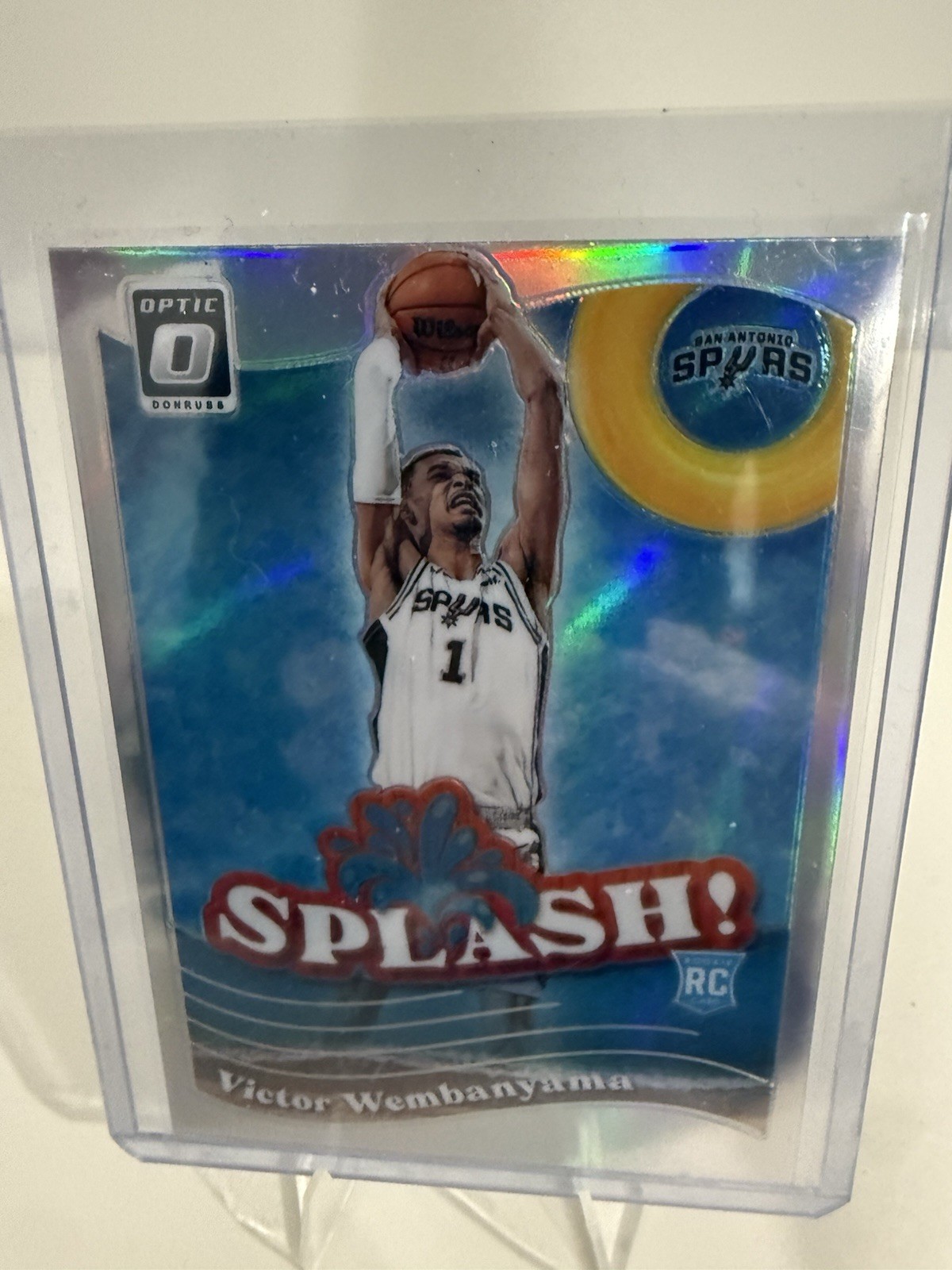 2023-24 Donruss Optic Victor Wembanyama Splash RC Holo Rookie #6 Spurs