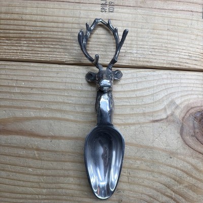 Stag Ice Scoop Buck Deer Reindeer Stainless Steel Hunter Barware Silver Metal B