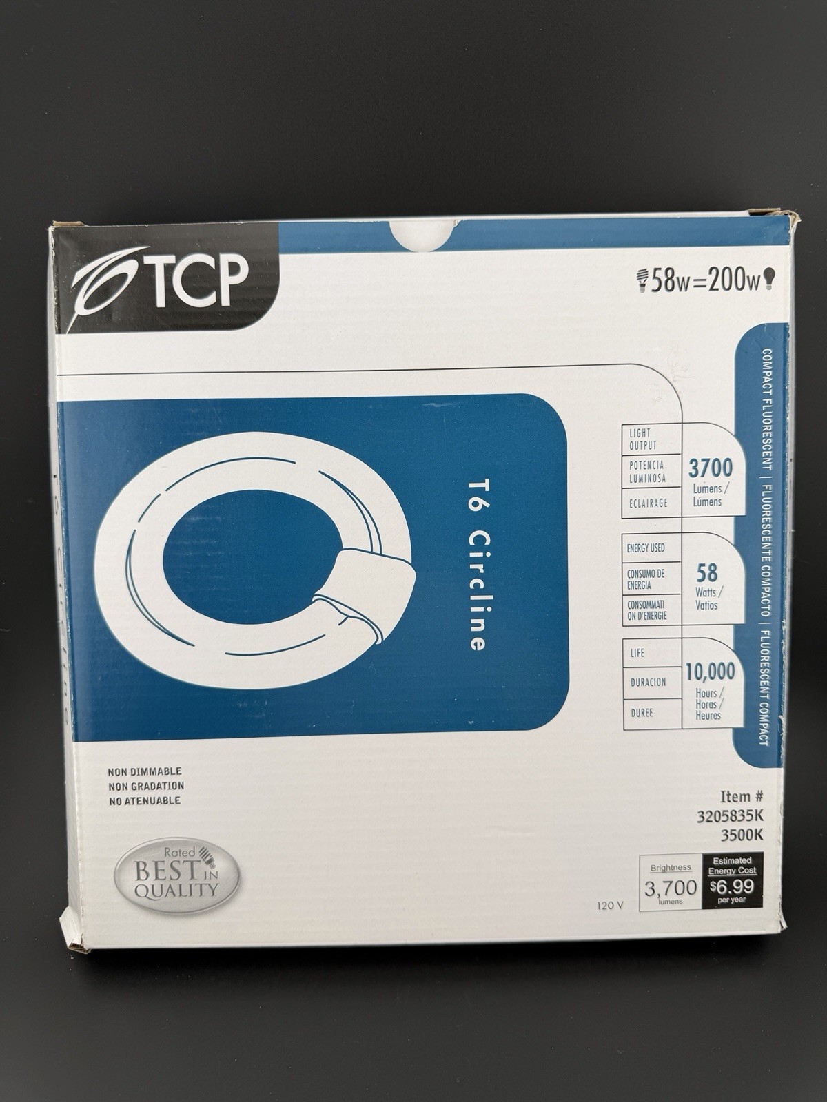 New Open Box TCP T6 Circline Light Item# 3205835K 3700 Lumen