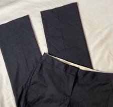 NWT Talbots Pinstripe Trouser Navy Blue Sz 10 Career Business Wear Wool Blend