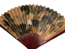 Deko Fächer Wand groß, chinesisch, Länge zusammengeklappt 110 cm, Weite 160 cm
