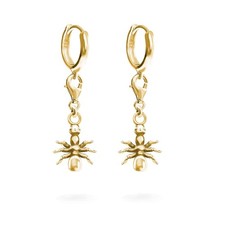 Ant Charm Earring 24k Gold Vermeil Handmade Jewelry Made in the USA