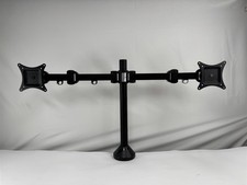 Dual Monitor Desk Clamp Stand VESA Mount Adjustable Arms Fits 2 Screens Black