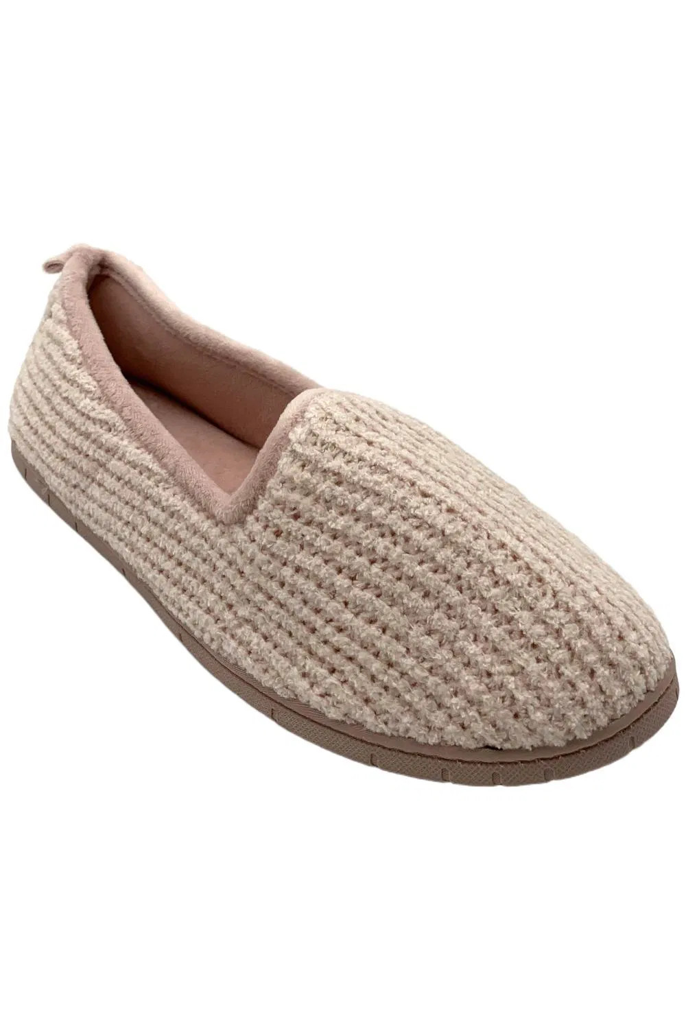 Dearfoams Womens Rachel Marled Chenille Closed Back Slippers Pink 4890₽