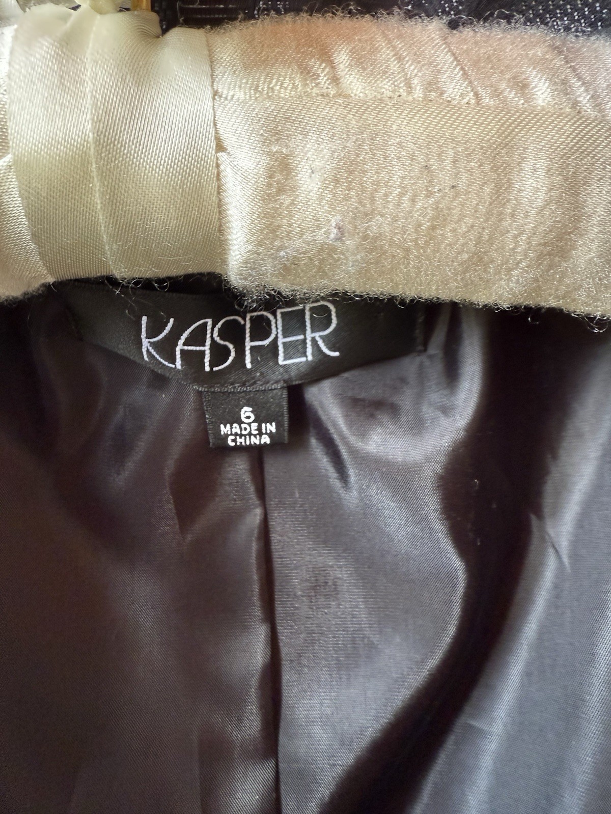 Kasper Black Patterned Lined 4-Button Jacket Blaz… - image 2