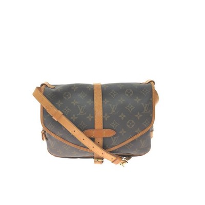 LOUIS VUITTON Unisex Shoulder Bag, Monogram Saumur 30 M42256 Brown
