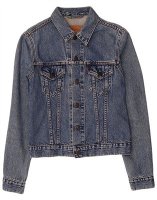 Levi's Mädchen Jeansjacke 10-11 Jahre mittelblau Baumwolle DL17