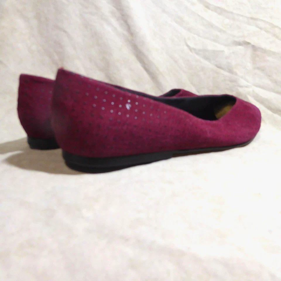🩰 Esprit De Corp Puntiagudo Ballet Pisos 8 M Rojo Ladrillo Mini Cuero Tachonado Gamuza Foto 4 de 4