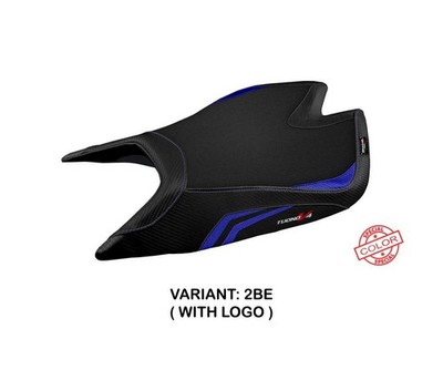 Sattelbezug Kompl Sitz Nashua SC Blu + logo TPZ Aprilia Tuono V4 Fac 2021 2023