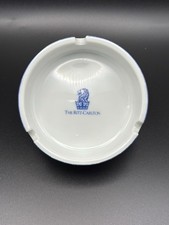 Vintage 5-Star Luxury Ritz Paris Hotel White Porcelain Ashtray Cendrier