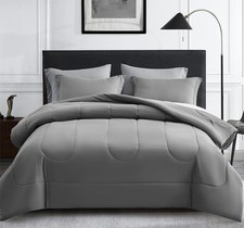 Full Size Comforter Set 7 Pieces Bed in a Bag - Down Alternative Bed Set with