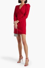 Sandro Paris Women's Dress Size M Short Red Dress V-Neck Date Night Cocktail