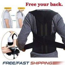 Posture Corrector Body Brace Hump Back Lumbar Shoulder Women Men Support Belt US