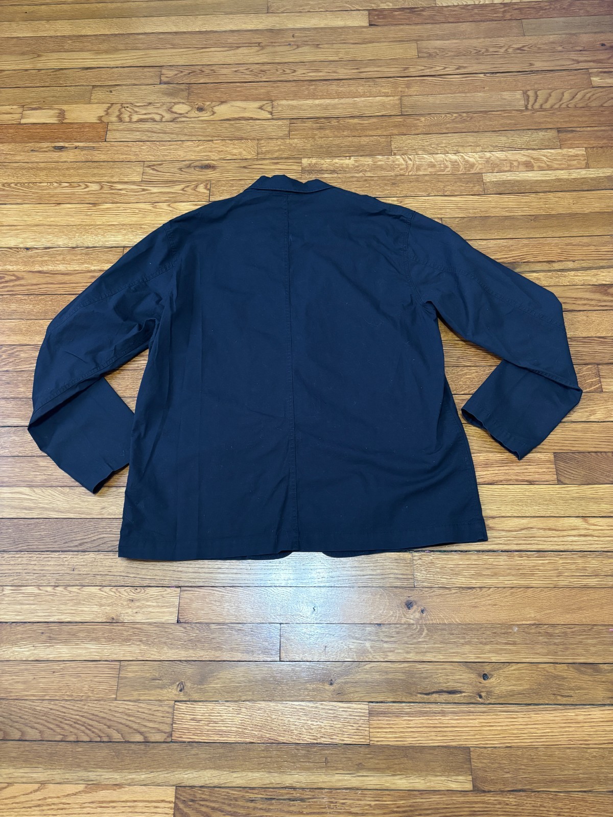 Uniqlo Mens Blazer Jacket Size XL Navy Blue Stretch Cotton Unstructured NWT NEW thumbnail 6