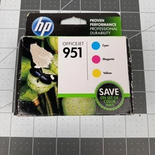 Genuine HP 951 3 Pack OEM Color Ink Cartridges-HP8100 8615 8625 Exp-Dec 2014 NEW