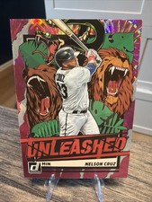 2021 Panini Donruss - Unleashed Nelson Cruz #UNL12 Pink Fireworks