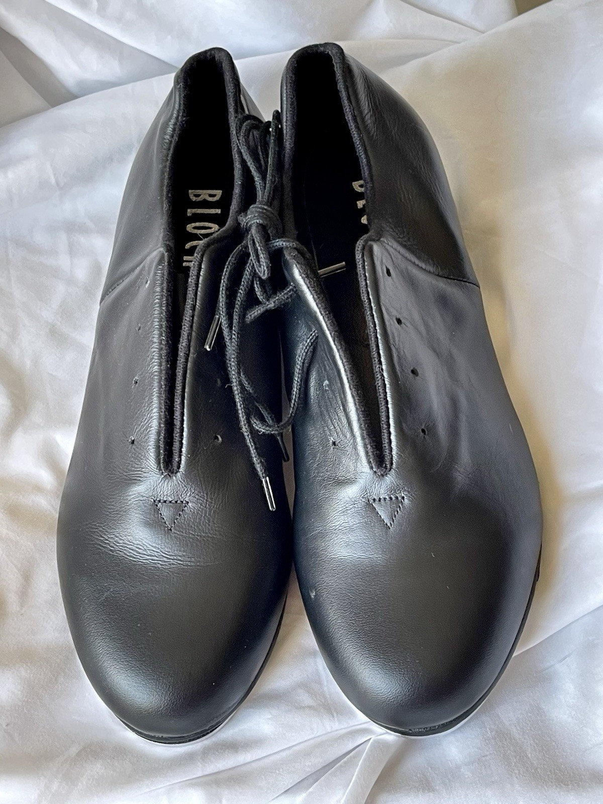 Bloch Women Laced Tap Flex Dance Shoes 9.5 M Black #2AT Shockwave Excellent Cond
