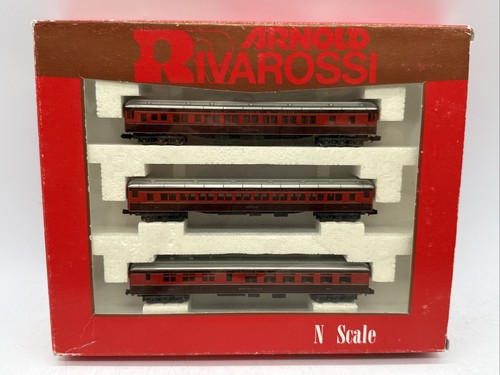 Juego de 3 vagones de tren Arnold Rivarossi escala N 0538 Gulf Mobile y Ohio pasajeros | Zustand: Used