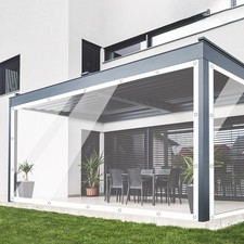 Clear Tarp 4' x 6', 15 OZ Clear Vinyl PVC Tarp Waterproof Tarpaulin 100 Transpa