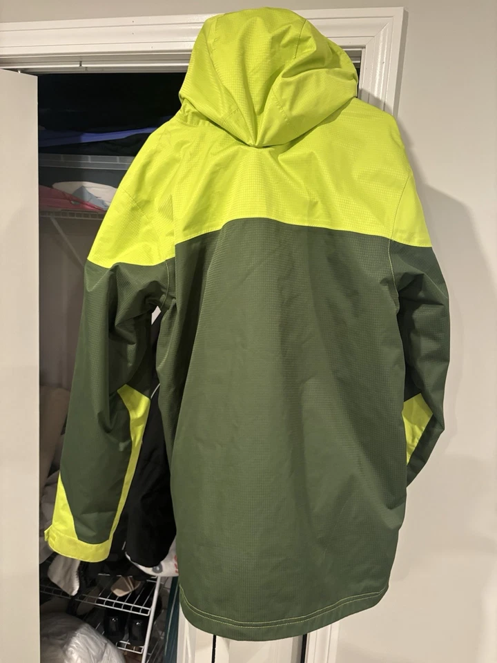 Chaqueta de esquí Oakley rara verde vintage talla grande hecha en EE. UU. con capucha snowboard Foto 3 de 4
