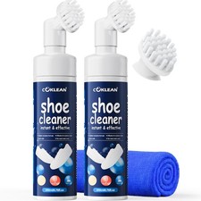 Water-free Sneaker Cleaner, White Shoe Cleaner Kit 6.76 OZ Foam for Tennis Sh...