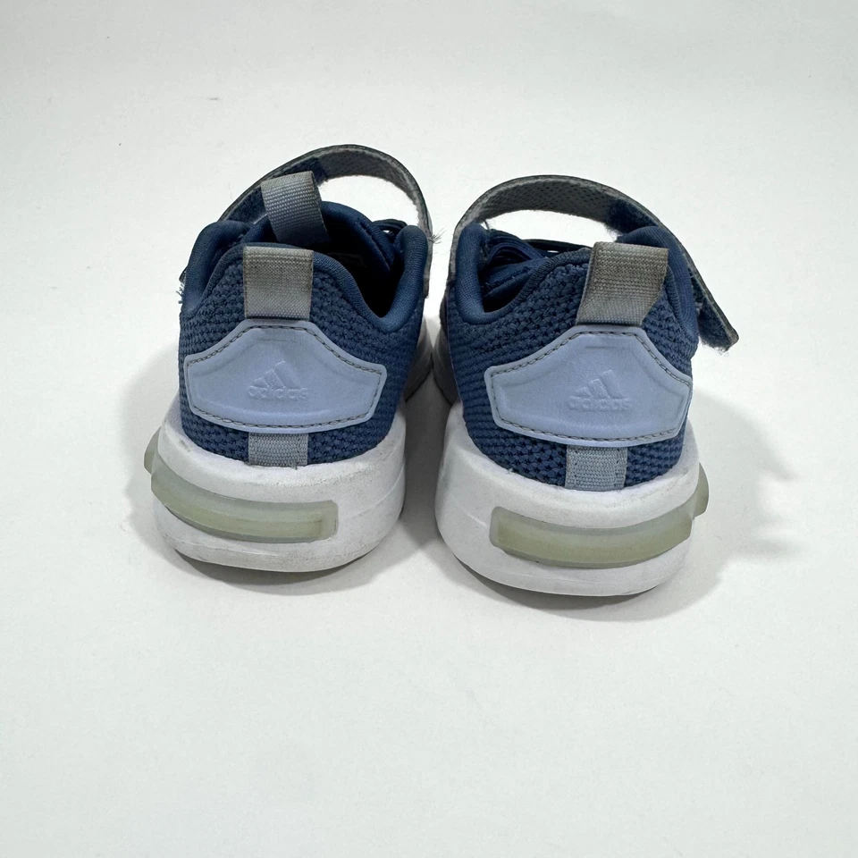 Adidas Toddler Girl Size 5 K Racer TR23 Cloudfoam Running Shoes Crew Blue Bliss - Image 4 of 4