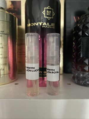 2 Paco Rabanne 1 Million ROYAL Parfum EDP .05 oz / 1.5 ml Official Carded Sample