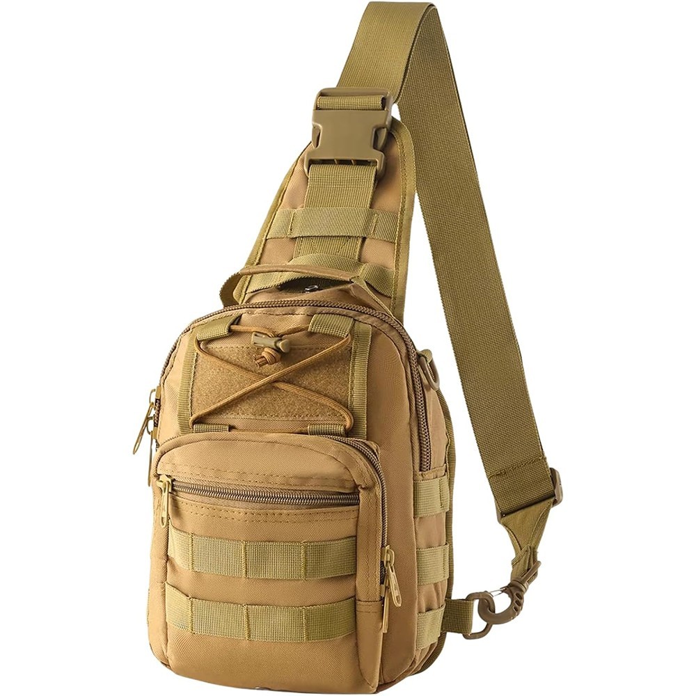 Tactical Sling Shoulder Bag Molle Travel Chest Pack Outdoor 