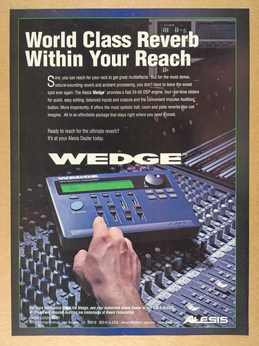 1998 Alesis Wedge Desktop Master Reverb vintage print Ad