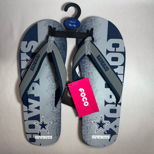 NFL Men's Dallas Cowboys Flip Flops Sandals Sz 13-14 NWT Forever Collectibles