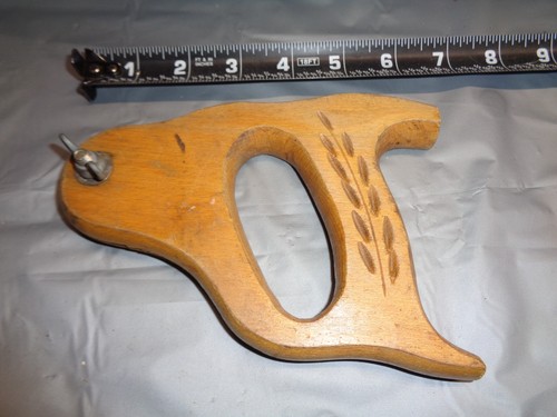 Vintage Double Edge 18" Blade Pruning Hand Saw Wooden Handle **HANDLE ONLY**