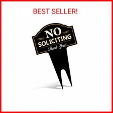 Signs Authority No Soliciting Outdoor Metal Yard Sign for Home, House and Busine