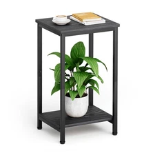 Small Side Table for Small Space End Tables for Living Room, 2-Tier Storage S...
