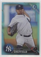 2016 Bowman Draft Chrome Top Prospects Sky Blue Refractor Justus Sheffield n1u