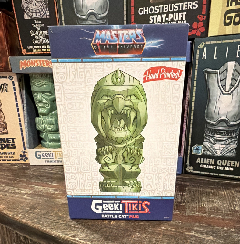Geeki Tikis Masters of the Universe Battle Cat 14 oz Ceramic Hand Painted Mug