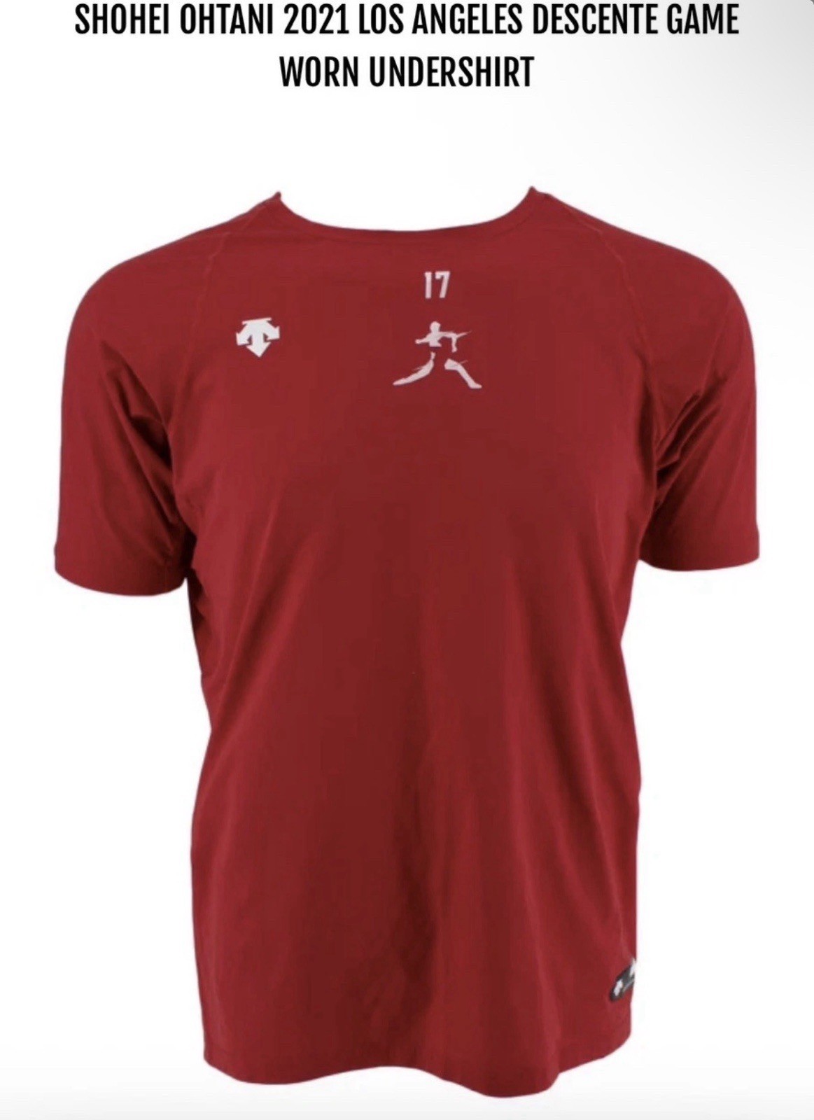 Shohei Ohtani Jersey Fusion Pro Fusion 2021 Game Worn Shirt XL Swatch view 3