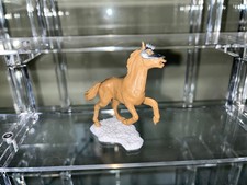 Timpo Toys-Rare Find - Tan Medieval Knight Horse 6 Rearing with Armored Head