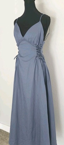 ASTR The Label Dress Blue Sundress Maxi Dress Size Medium 
